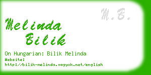 melinda bilik business card